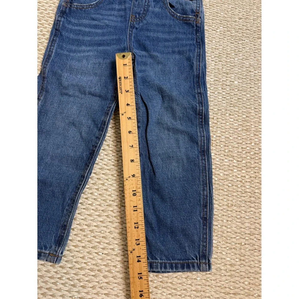 Vintage Old Navy Workwear Denim Overalls jean Y2K Blue 4T Bib Dungarees